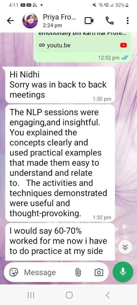Corporate NLP Session Testimonial
